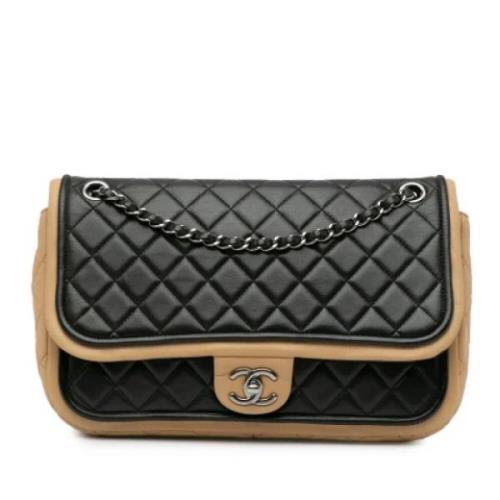 Pre-owned Leather shoulder-bags Chanel Vintage , Black , Dames