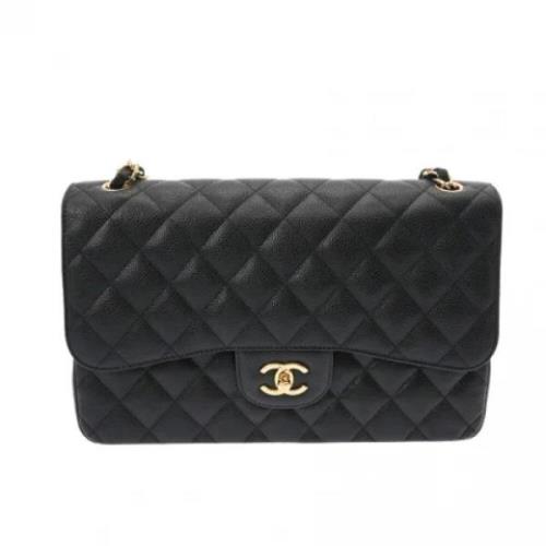 Pre-owned Leather chanel-bags Chanel Vintage , Black , Dames