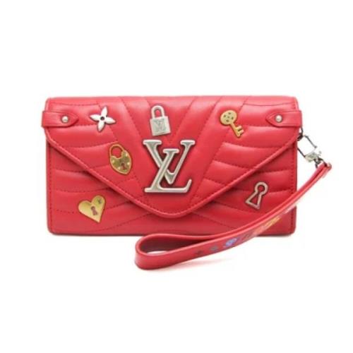 Pre-owned Leather wallets Louis Vuitton Vintage , Red , Dames