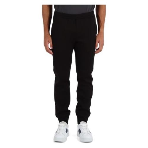 Sportieve katoenmix logo-sweatpants Emporio Armani , Black , Heren