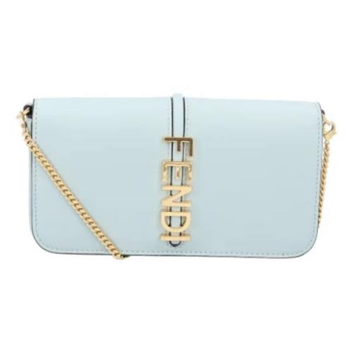 Leather crossbody-bags Fendi , Blue , Dames