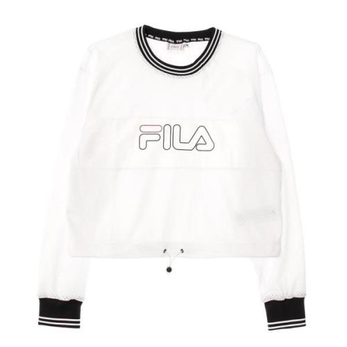 Sporty Mesh Cropped T-Shirt Fila , White , Dames