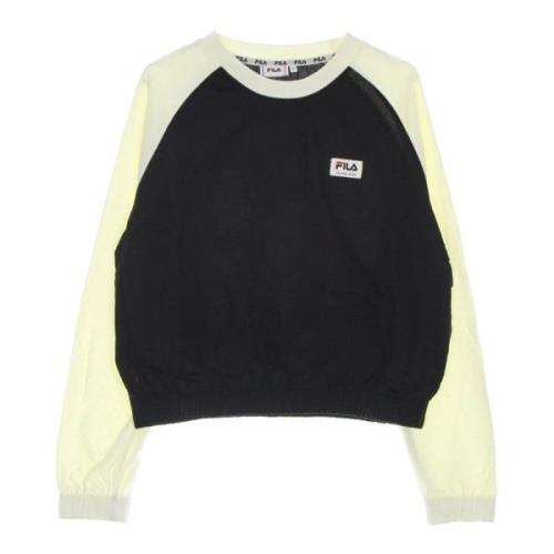 Zwarte Raglan Lichtgewicht Sweatshirt Vrouwen Fila , Black , Heren