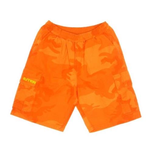 Camo Cargo Jogger Shorts in Oranje Iuter , Orange , Heren