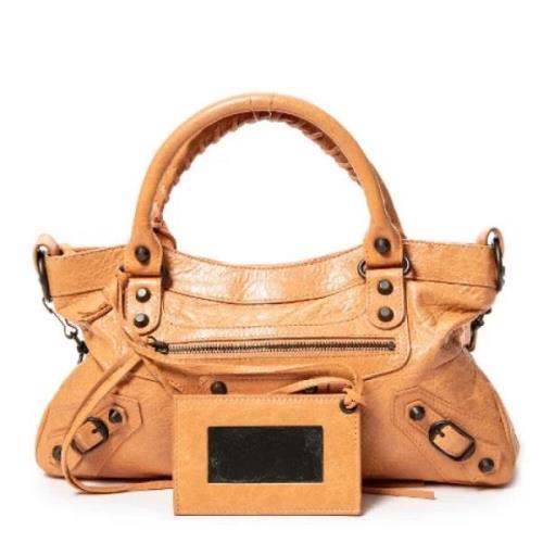 Pre-owned Leather handbags Balenciaga Vintage , Orange , Dames