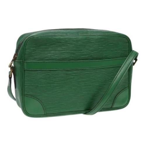 Pre-owned Leather shoulder-bags Louis Vuitton Vintage , Green , Dames