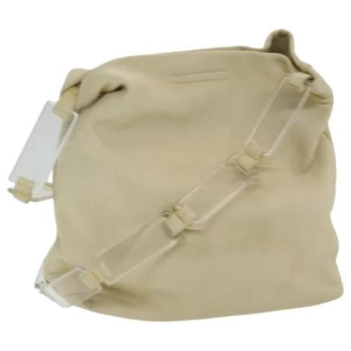 Pre-owned Leather shoulder-bags Prada Vintage , Beige , Dames