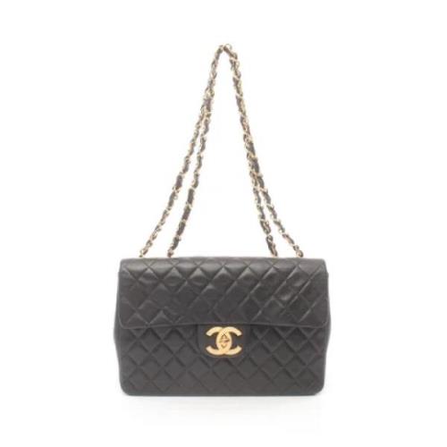 Pre-owned Leather chanel-bags Chanel Vintage , Black , Dames