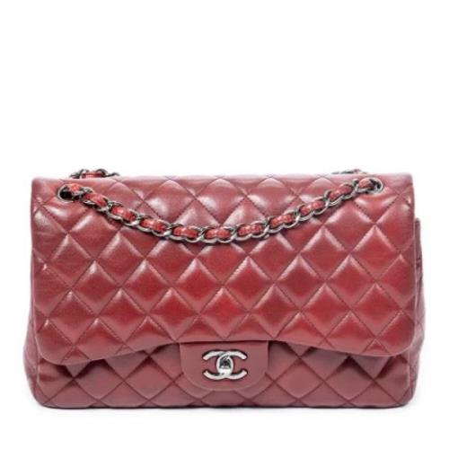 Pre-owned Leather shoulder-bags Chanel Vintage , Red , Dames