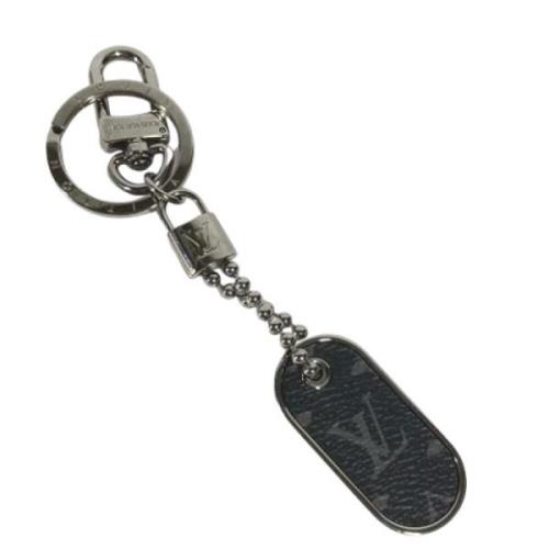 Pre-owned Fabric key-holders Louis Vuitton Vintage , Gray , Heren