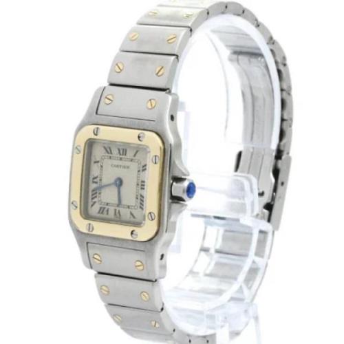 Pre-owned Yellow Gold watches Cartier Vintage , Gray , Dames