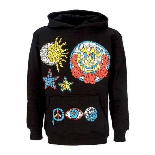 Smiley Mosaic Hoodie Heren Hoodie Market , Multicolor , Heren