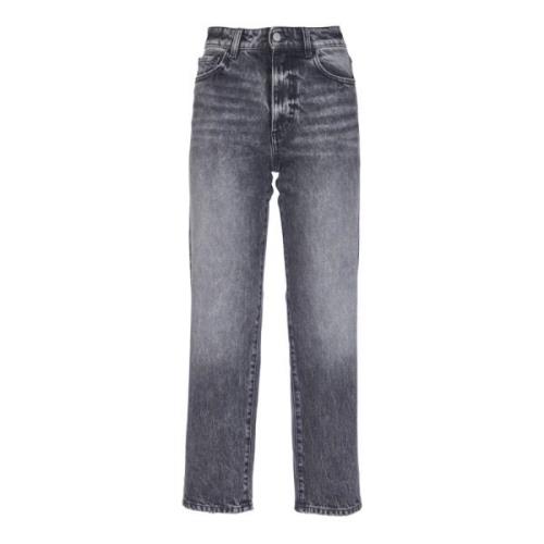 Grijze Straight Jeans voor Vrouwen Icon Denim , Gray , Dames