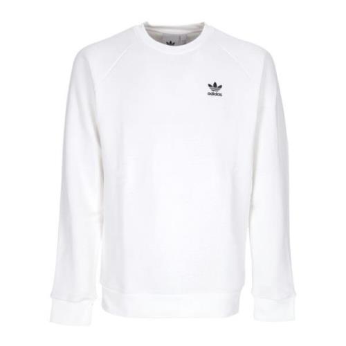 Witte Crewneck Sweatshirt Pluche Interieur Adidas , White , Heren