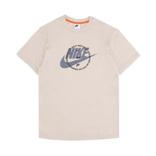 Casual Crew Neck Tee Rattan/Oranje Nike , Beige , Heren