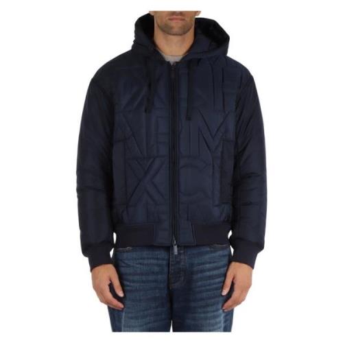 Gewatteerde winterjas met capuchon Armani Exchange , Blue , Heren