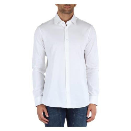 Slim Fit Katoenen Piqué Overhemd Michael Kors , White , Heren