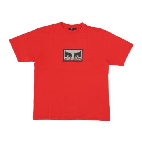 Rode Heren T-shirt Obey , Red , Heren