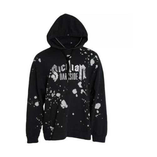 Zwarte Siciliaanse Hoodie Sweatshirt Grafische Print Dolce & Gabbana ,...