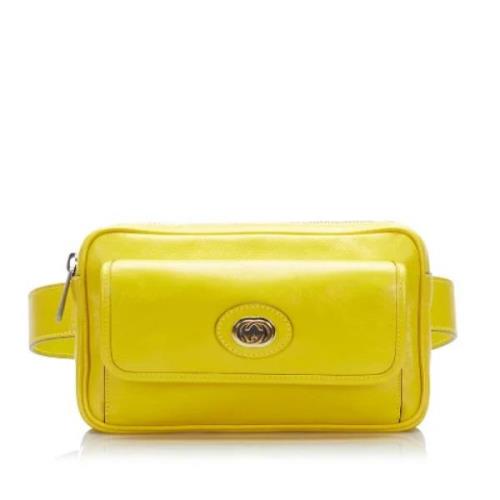 Pre-owned Leather crossbody-bags Gucci Vintage , Yellow , Dames