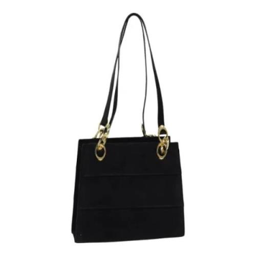 Pre-owned Suede shoulder-bags Salvatore Ferragamo Pre-owned , Black , ...