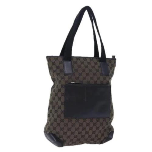 Pre-owned Canvas totes Gucci Vintage , Brown , Dames