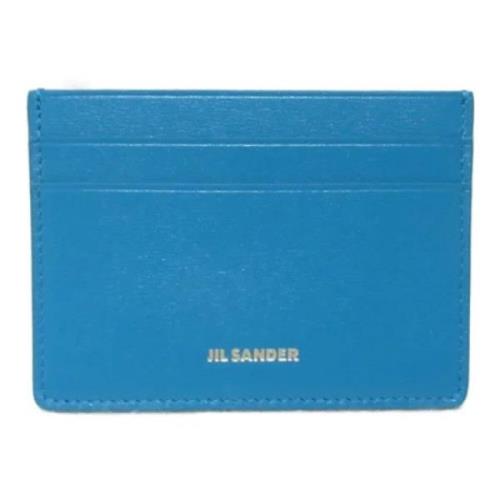 Pre-owned Leather wallets Jil Sander Pre-owned , Blue , Dames