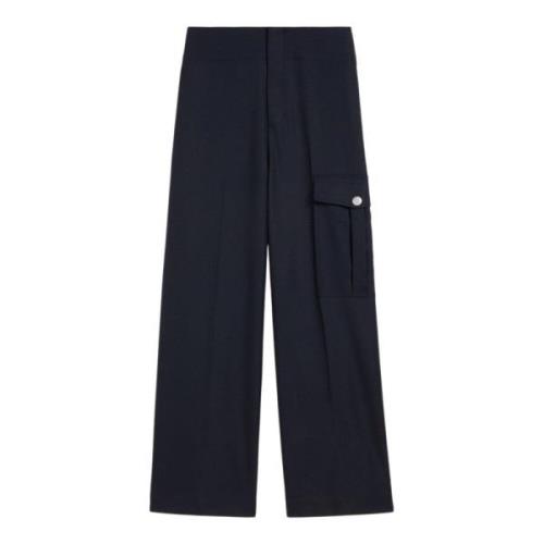 Blauwe Casual Broek Ami Paris , Blue , Dames