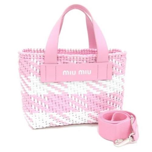 Pre-owned Leather handbags Miu Miu Pre-owned , Pink , Dames