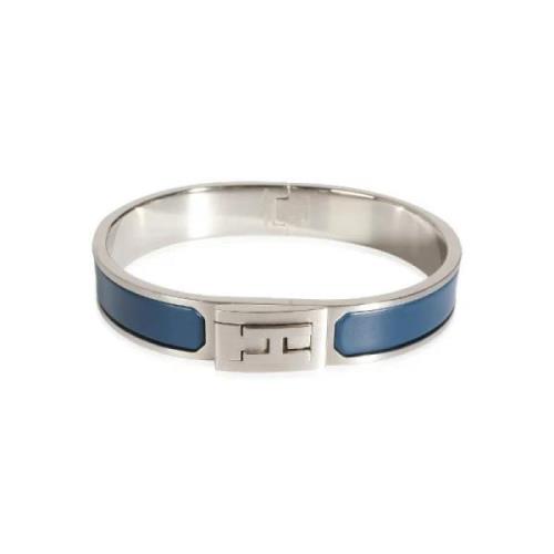 Pre-owned Metal bracelets Hermès Vintage , Blue , Dames