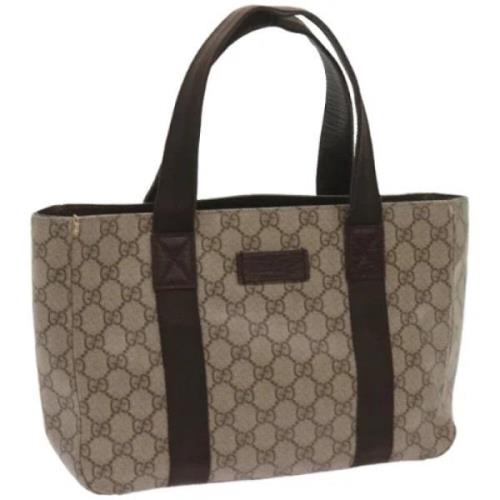 Pre-owned Canvas handbags Gucci Vintage , Beige , Dames