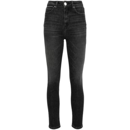 Grijze Skinny Jeans met Kralen Details Pinko , Gray , Dames