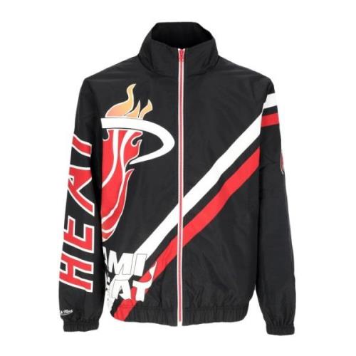 Miami Heat NBA Windbreaker Jas Mitchell & Ness , Black , Heren