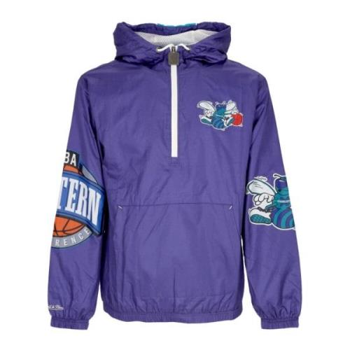 Charlotte Hornets Windbreaker Anorak Jas Mitchell & Ness , Purple , He...