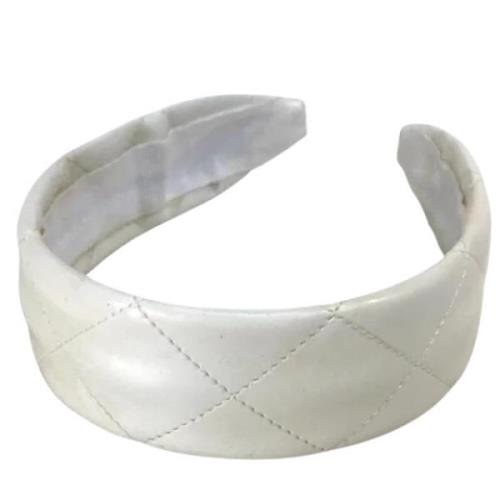 Pre-owned Fabric hair-accessories Chanel Vintage , White , Dames