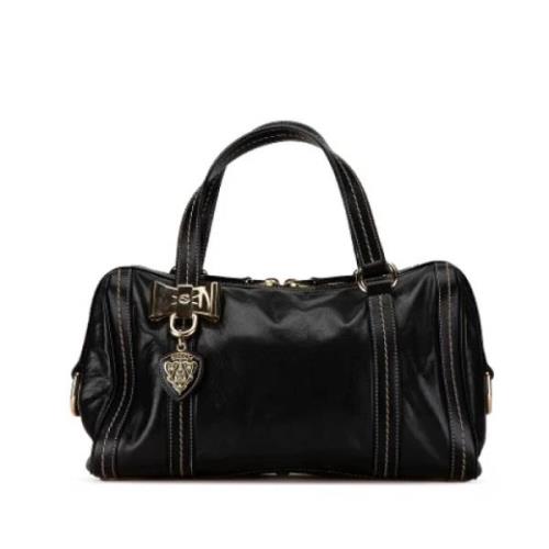 Pre-owned Leather handbags Gucci Vintage , Black , Dames