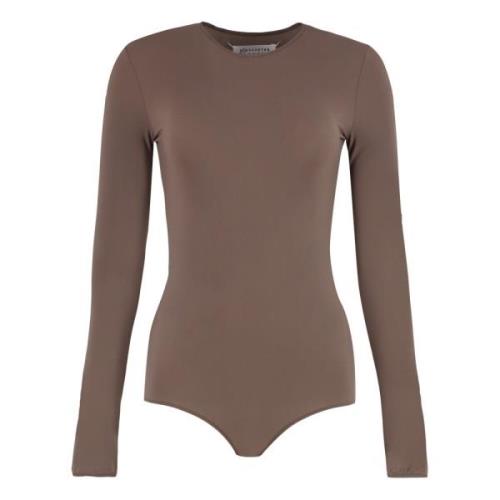 Elastisch Jersey Bodysuit Maison Margiela , Brown , Dames