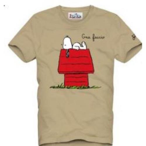 Stijlvolle T-shirts en Polos MC2 Saint Barth , Beige , Heren