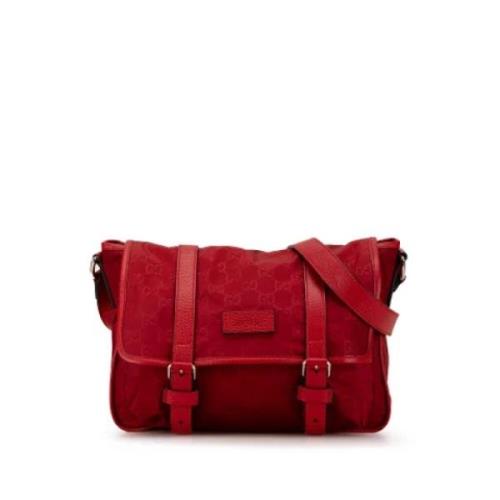 Pre-owned Nylon crossbody-bags Gucci Vintage , Red , Dames