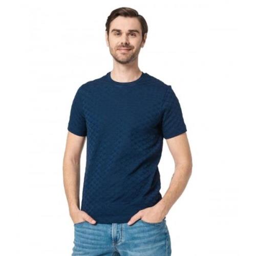 Allover Eagle Logo T-shirt Armani , Blue , Heren