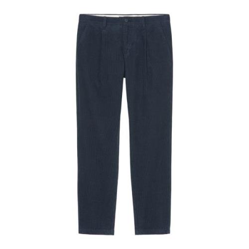 Corduroy broek model Osby plooien toelopend Marc O'Polo , Blue , Heren