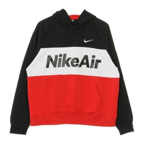 Air Pullover Hoodie Zwart/Wit/Rood Nike , Black , Heren