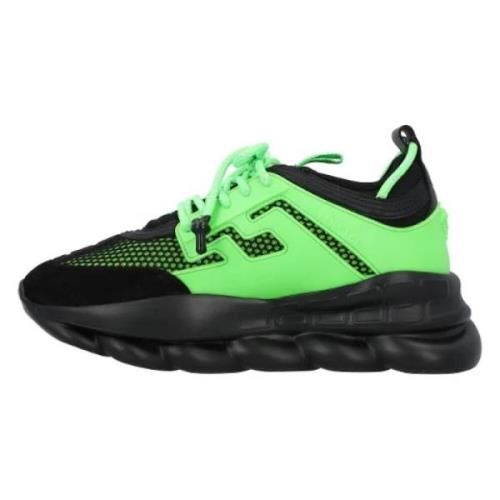 Polyester sneakers Versace , Green , Heren