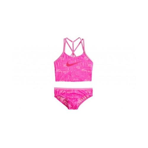 Stijlvolle Crossback Midkini Set Nike , Pink , Dames