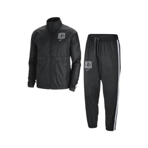 Brooklyn Nets Courtside Trainingspak Zwart Nike , Black , Heren