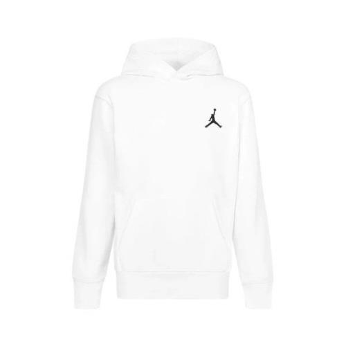 Essentiële Wit Logo Zwart Sweatshirt Jordan , White , Heren