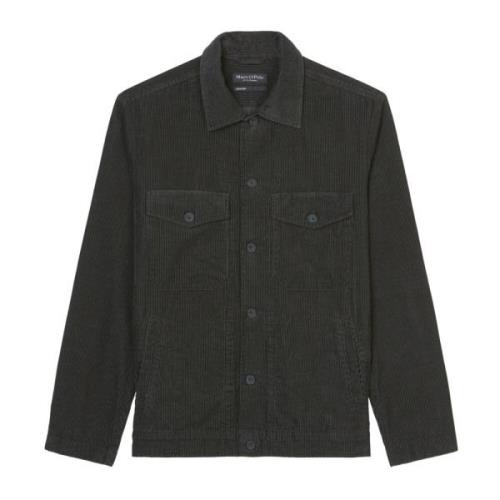 Ribfluwelen overshirt Marc O'Polo , Gray , Heren