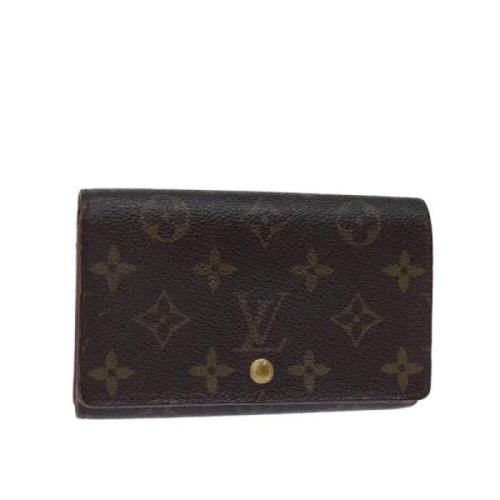 Pre-owned Coated canvas wallets Louis Vuitton Vintage , Brown , Dames