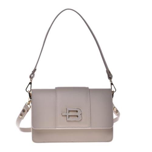 Vanilla leather shoulder bag Baldinini , Beige , Dames