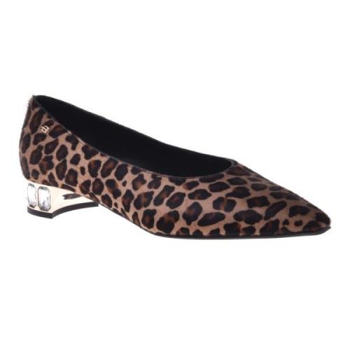 Court shoes in leopard-print pony skin Baldinini , Multicolor , Dames